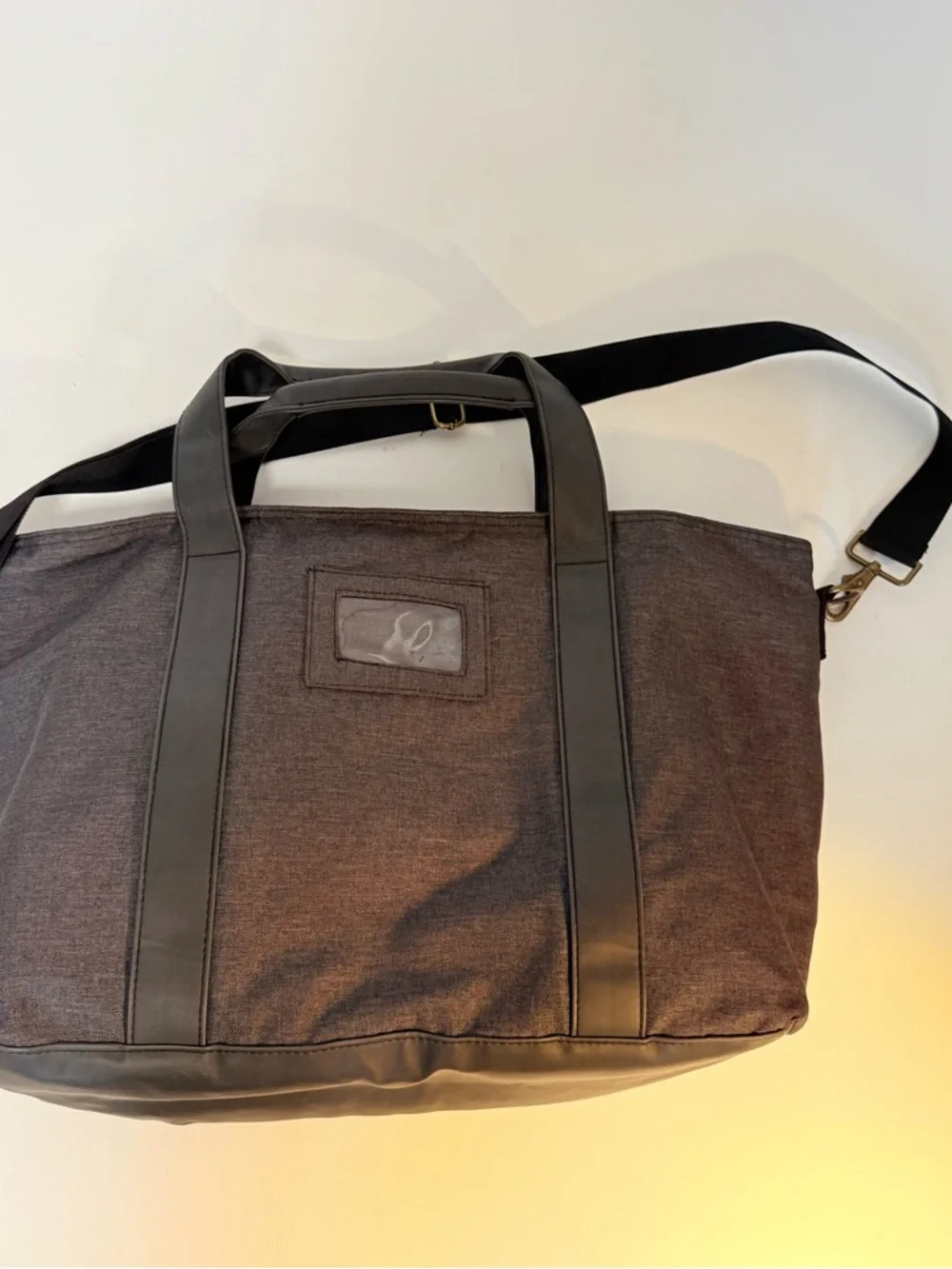 NFL Super Bowl 50 Commemorative Tote Bag Heather Gray Gold Anniversary Weekender